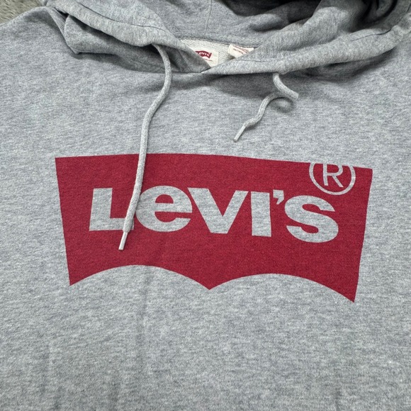 Levis Mens Gray Big Logo Hoodie Pullover Sweatshirt Size‎ 4XLT - Picture 7 of 10